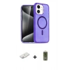 MARSİLYAN™- iPhone 12 Kılıf Nova Asil Prime - Siyah Joko Magic 5D Hayalet Cam + Renkli Kamera Lens Koruma Cam - PE