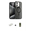 MARSİLYAN™- iPhone 12 Kılıf Nova Asil Prime - Siyah Joko Magic 5D Hayalet Cam + Renkli Kamera Lens Koruma Cam - SI