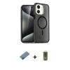 MARSİLYAN™- iPhone 12 Kılıf Nova Asil Prime - Siyah Joko Magic 5D Hayalet Cam + Shine Kamera Lens Koruma Cam - GD