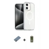 MARSİLYAN™- iPhone 12 Kılıf Nova Asil Prime - Siyah Joko Magic 5D Hayalet Cam + Sierra Blue Shine Kamera Lens Koruma Cam