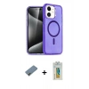 MARSİLYAN™- iPhone 12 Kılıf Nova Asil Prime - Siyah Polymer Nano Ekran Koruyucu + Shine Kamera Lens Koruma Cam - GD