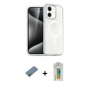 MARSİLYAN™- iPhone 12 Kılıf Nova Asil Prime - Siyah Polymer Nano Ekran Koruyucu + Shine Kamera Lens Koruma Cam - GD