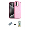 MARSİLYAN™- iPhone 12 Kılıf Nova Asil Prime - Siyah Polymer Nano Ekran Koruyucu + Shine Kamera Lens Koruma Cam - GD