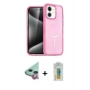 MARSİLYAN™- iPhone 12 Kılıf Nova Asil Prime - Siyah Polymer Nano Ekran Koruyucu + Raze Metal Kamera Lens - KI