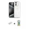 MARSİLYAN™- iPhone 12 Kılıf Nova Asil Prime - Siyah Polymer Nano Ekran Koruyucu + Renkli Kamera Lens Koruma Cam - SI