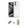 MARSİLYAN™- iPhone 12 Kılıf Nova Asil Prime - Siyah Polymer Nano Ekran Koruyucu + Shine Kamera Lens Koruma Cam - GS