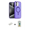 MARSİLYAN™- iPhone 12 Kılıf Nova Asil Prime - Siyah Polymer Nano Ekran Koruyucu + Renkli Kamera Lens Koruma Cam - YL