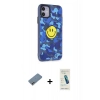 MARSİLYAN™- iPhone 12 Kılıf Nova Doku Koleksiyonu - Şeffaf Pasifik Cam Ekran Koruyucu + Shine Kamera Lens Koruma Cam - GI