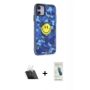 MARSİLYAN™- iPhone 12 Kılıf Nova Doku Koleksiyonu - Şeffaf Pasifik Cam Ekran Koruyucu + Kamera Lens Koruma Cam - SF