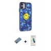 MARSİLYAN™- iPhone 12 Kılıf Nova Doku Koleksiyonu - Şeffaf Pasifik Cam Ekran Koruyucu + Metal Kamera Lens Koruma Cam - MI