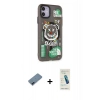 MARSİLYAN™- iPhone 12 Kılıf Nova Doku Koleksiyonu - Şeffaf Pasifik Cam Ekran Koruyucu + Metal Kamera Lens Koruma Cam - MI