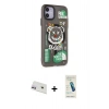 MARSİLYAN™- iPhone 12 Kılıf Nova Doku Koleksiyonu - Şeffaf Pasifik Cam Ekran Koruyucu + Rainbow Kamera Lens Koruma Cam - MR