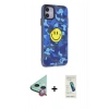 MARSİLYAN™- iPhone 12 Kılıf Nova Doku Koleksiyonu - Şeffaf Pasifik Cam Ekran Koruyucu + Raze Metal Kamera Lens - KI