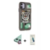 MARSİLYAN™- iPhone 12 Kılıf Nova Doku Koleksiyonu - Şeffaf Pasifik Cam Ekran Koruyucu + Raze Metal Kamera Lens - KI