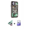 MARSİLYAN™- iPhone 12 Kılıf Nova Doku Koleksiyonu - Siyah Bilvis 5in1 5D Magic Hayalet Cam Ekran Koruyucu + Raze Metal Kamera Lens - KI