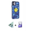 MARSİLYAN™- iPhone 12 Kılıf Nova Doku Koleksiyonu - Siyah Bilvis 5in1 5D Magic Hayalet Cam Ekran Koruyucu + Raze Metal Kamera Lens - MI