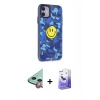 MARSİLYAN™- iPhone 12 Kılıf Nova Doku Koleksiyonu - Siyah Bilvis 5in1 5D Magic Hayalet Cam Ekran Koruyucu + Raze Metal Kamera Lens - KI
