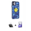 MARSİLYAN™- iPhone 12 Kılıf Nova Doku Koleksiyonu - Siyah Bilvis 5in1 5D Magic Hayalet Cam Ekran Koruyucu + Kamera Lens Koruma Cam - SF