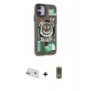 MARSİLYAN™- iPhone 12 Kılıf Nova Doku Koleksiyonu - Siyah Joko Magic 5D Hayalet Cam + Rainbow Kamera Lens Koruma Cam - MR