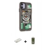 MARSİLYAN™- iPhone 12 Kılıf Nova Doku Koleksiyonu - Siyah Joko Magic 5D Hayalet Cam + Renkli Kamera Lens Koruma Cam - TU