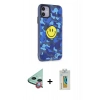 MARSİLYAN™- iPhone 12 Kılıf Nova Doku Koleksiyonu - Siyah Polymer Nano Ekran Koruyucu + Raze Metal Kamera Lens - KI