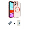 MARSİLYAN™- iPhone 12 Kılıf Nova Işık Özel Seri - Şeffaf Pasifik Cam Ekran Koruyucu + Shine Kamera Lens Koruma Cam - GI