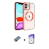 MARSİLYAN™- iPhone 12 Kılıf Nova Işık Özel Seri - Siyah Bilvis 5in1 3D Magic Cam Ekran Koruyucu + Metal Kamera Lens Koruma Cam - KI