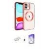 MARSİLYAN™- iPhone 12 Kılıf Nova Işık Özel Seri - Siyah Bilvis 5in1 3D Magic Cam Ekran Koruyucu + Renkli Kamera Lens Koruma Cam - SI