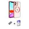 MARSİLYAN™- iPhone 12 Kılıf Nova Işık Özel Seri - Siyah Bilvis 5in1 3D Magic Cam Ekran Koruyucu + Shine Kamera Lens Koruma Cam - SABE