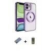 MARSİLYAN™- iPhone 12 Kılıf Nova Işık Özel Seri - Siyah Joko Magic 5D Hayalet Cam + Metal Kamera Lens Koruma Cam - KI