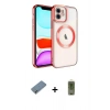 MARSİLYAN™- iPhone 12 Kılıf Nova Işık Özel Seri - Siyah Joko Magic 5D Hayalet Cam + Metal Kamera Lens Koruma Cam - AKYL