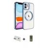 MARSİLYAN™- iPhone 12 Kılıf Nova Işık Özel Seri - Siyah Joko Magic 5D Hayalet Cam + Rainbow Kamera Lens Koruma Cam - YL