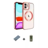 MARSİLYAN™- iPhone 12 Kılıf Nova Işık Özel Seri - Siyah Joko Magic 5D Hayalet Cam + Shine Kamera Lens Koruma Cam - GS