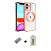 MARSİLYAN™- iPhone 12 Kılıf Nova Işık Özel Seri - Siyah Polymer Nano Ekran Koruyucu + Metal Kamera Lens Koruma Cam - AKYL