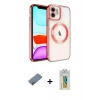 MARSİLYAN™- iPhone 12 Kılıf Nova Işık Özel Seri - Siyah Polymer Nano Ekran Koruyucu + Shine Kamera Lens Koruma Cam - PE