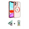 MARSİLYAN™- iPhone 12 Kılıf Nova Işık Özel Seri - Siyah Polymer Nano Ekran Koruyucu + Raze Metal Kamera Lens - KI