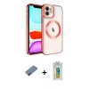 MARSİLYAN™- iPhone 12 Kılıf Nova Işık Özel Seri - Siyah Polymer Nano Ekran Koruyucu + Shine Kamera Lens Koruma Cam - GD