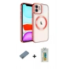 MARSİLYAN™- iPhone 12 Kılıf Nova Işık Özel Seri - Siyah Polymer Nano Ekran Koruyucu + Shine Kamera Lens Koruma Cam - SABE