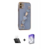 MARSİLYAN™- iPhone 12 Kılıf Nova Işık Prime - Siyah Bilvis 5in1 3D Magic Cam Ekran Koruyucu + Kamera Lens Koruma Cam - SF