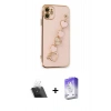 MARSİLYAN™- iPhone 12 Kılıf Nova Işık Prime - Siyah Bilvis 5in1 3D Magic Cam Ekran Koruyucu + Kamera Lens Koruma Cam - SF