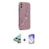 MARSİLYAN™- iPhone 12 Kılıf Nova Işık Prime - Siyah Bilvis 5in1 3D Magic Cam Ekran Koruyucu + Raze Metal Kamera Lens - KI