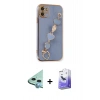 MARSİLYAN™- iPhone 12 Kılıf Nova Işık Prime - Siyah Bilvis 5in1 5D Magic Hayalet Cam Ekran Koruyucu + Raze Metal Kamera Lens - MI