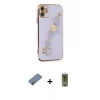 MARSİLYAN™- iPhone 12 Kılıf Nova Işık Prime - Siyah Joko Magic 5D Hayalet Cam + Shine Kamera Lens Koruma Cam - GI