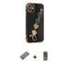 MARSİLYAN™- iPhone 12 Kılıf Nova Işık Prime - Siyah Joko Magic 5D Hayalet Cam + Metal Kamera Lens Koruma Cam - GD