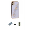 MARSİLYAN™- iPhone 12 Kılıf Nova Işık Prime - Siyah Joko Magic 5D Hayalet Cam + Metal Kamera Lens Koruma Cam - GD