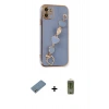 MARSİLYAN™- iPhone 12 Kılıf Nova Işık Prime - Siyah Joko Magic 5D Hayalet Cam + Shine Kamera Lens Koruma Cam - GS