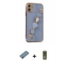 MARSİLYAN™- iPhone 12 Kılıf Nova Işık Prime - Siyah Joko Magic 5D Hayalet Cam + Shine Kamera Lens Koruma Cam - MI