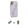 MARSİLYAN™- iPhone 12 Kılıf Nova Işık Prime - Siyah Joko Magic 5D Hayalet Cam + Metal Kamera Lens Koruma Cam - MI