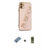 MARSİLYAN™- iPhone 12 Kılıf Nova Işık Prime - Siyah Joko Magic 5D Hayalet Cam + Metal Kamera Lens Koruma Cam - MI