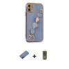MARSİLYAN™- iPhone 12 Kılıf Nova Işık Prime - Siyah Joko Magic 5D Hayalet Cam + Metal Kamera Lens Koruma Cam - MI